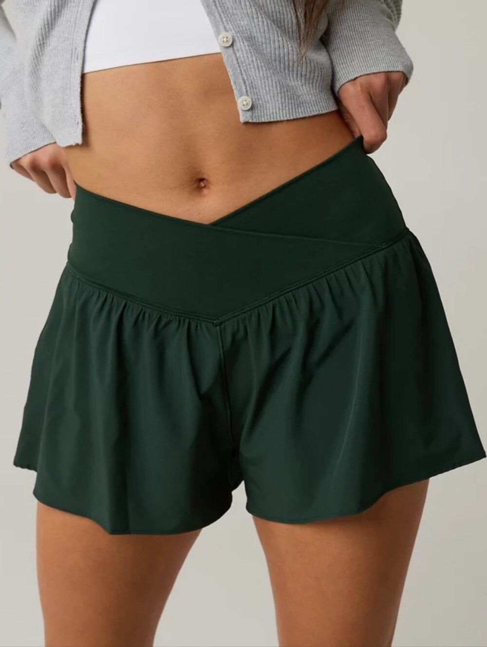 Offline Aerie Real Me Crossover Flowy Short Mystical Green Size Large